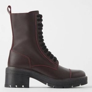 Zara Brown Combat Boots